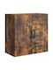 Dulap Suspendat Din Lemn De Stejar Fumuriu 59x31x60cm