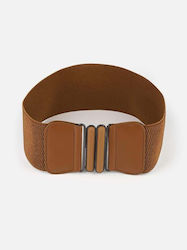 Markadoro Wide Elastic Brown Women's Belt