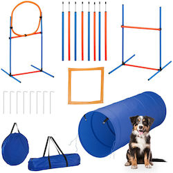 Relaxdays Set Agilitate Câini Albastru Portocaliu 116x93x72 Cm Relaxdays Set Agilitate Câini Albastru Portocaliu 116x93x72 Cm