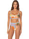 Set Bikini Μπουστάκι Ψηλόμεσο Μπλε