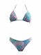 Set Bikini Triangle with Removable Padding Floral White