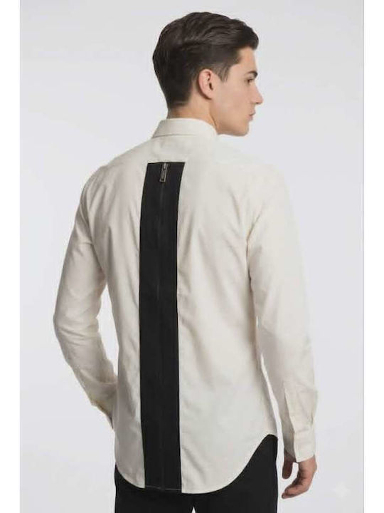 Stefan Fashion Long Sleeve Striped White Shirt