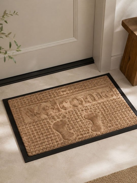 My Home Luxury Doormat Welcome Beige 40x60cm