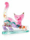 La Belle Maison Decorative Glass Cat D2047 12x5.5x13cm