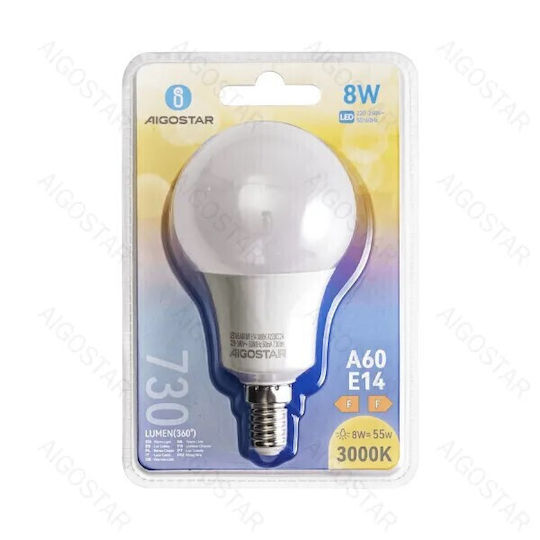 Smart Bulb LED 8W for Socket E14 and Shape A60 730lm