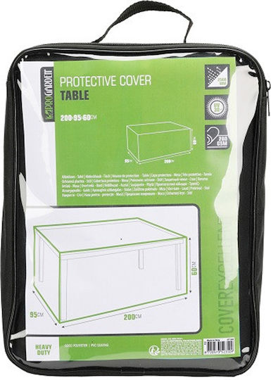 Progarden Waterproof Protective Table Cover 200x95x60cm in Black Color