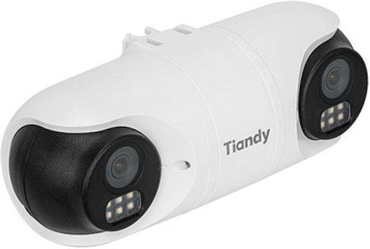 Tiandy v4.2 IP Dual Камера за видеонаблюдение 2+2MP Водоустойчива с Микрофон и Обектив 2.8mm