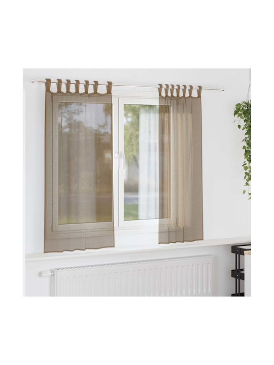 vidaXL Set Vorhänge Fenster mit Oberer Register...