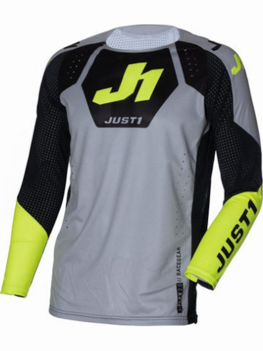 Motocross Jersey Just1 J-flex 2.0 District Gray Yellow Fluo/Black