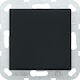 Gira Recessed Wall Switch with Black Frame