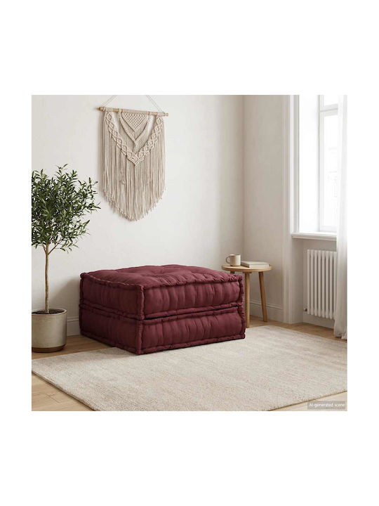 Πουφ Μαξιλάρα Αδιάβροχη Καφέ 70x70x36cm