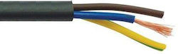 Εύκαμπτο Καλώδιο 3 X 2.50 Mm² Pvc Ho5vv-f Bk Nυλ Μαύρο Εύκαμπτο Καλώδιο 3 X 2.50 Mm² Pvc Ho5vv-f Bk Nυλ Μαύρο