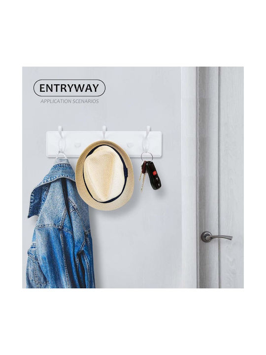 Uncle George Wall Key Hook Metallic 3 Hooks 36x8x9cm
