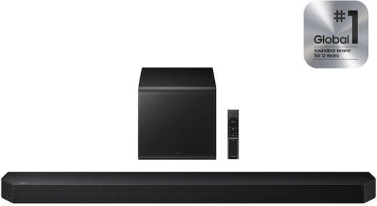 Samsung HW-Q800H/EN Soundbar 5.1.2 Bluetooth HDMI and Wi-Fi 39W with Wireless Subwoofer and Remote Control Black