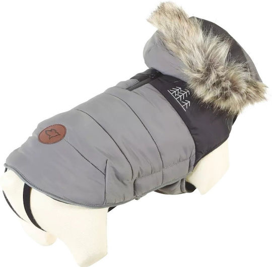 Lalazoo Dog Coat Gray With Back Length 35 cm
