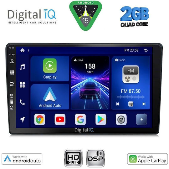 Digital IQ Auto-Audiosysteme für Mazda 2 2002-2007 mit Bluetooth USB Eingebautes Wi-Fi GPS Apple CarPlay 9 Zoll Touchscreen