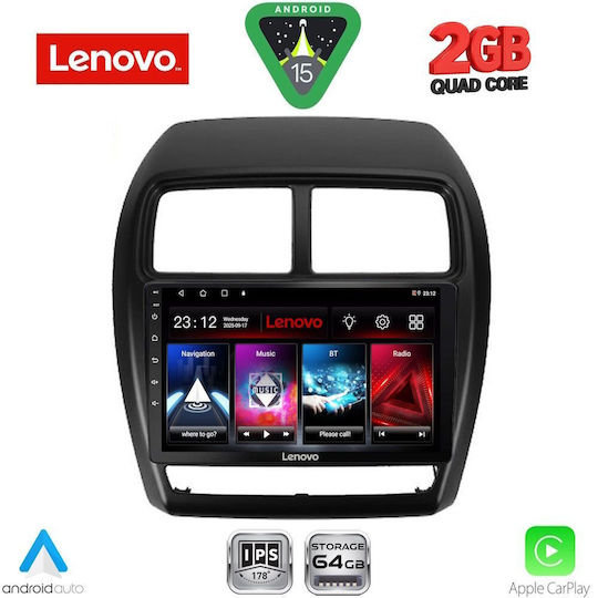 Lenovo Sistem Audio Auto pentru Mitsubishi Asx 2020-2023 Bluetooth USB Wi-Fi GPS Apple CarPlay Android Auto cu Ecran Tactil 9"