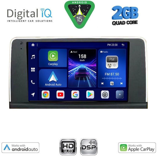 Digital IQ Auto-Audiosystem für BMW X5 (E70) / X6 (E71) 2006-2009 (Bluetooth/USB/Eingebautes Wi-Fi / 3G/GPS/Apple CarPlay) mit 9" Touchscreen