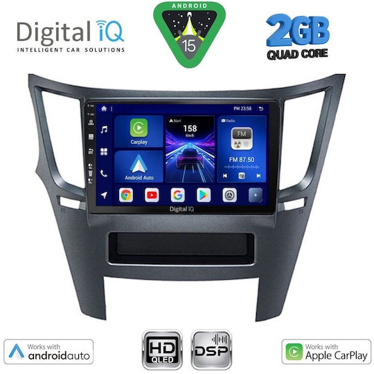 Digital IQ Ηχοσύστημα Αυτοκινήτου για Subaru Legacy / Outback 2009-2014 (Bluetooth/USB/WiFi/GPS/Apple-Carplay/Android-Auto) με Οθόνη Αφής 9"
