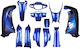 Set of Plastic Motorcycle Parts for Modenas Kriss Blue
