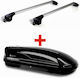 Modula Modula Autodachträger Aluminium Set mit Dachträgerfüßen Schwarz