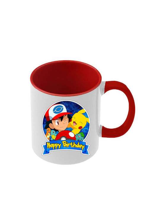 Κούπα Pokemon Κόκκινη Λαβή Εσωτερικό
