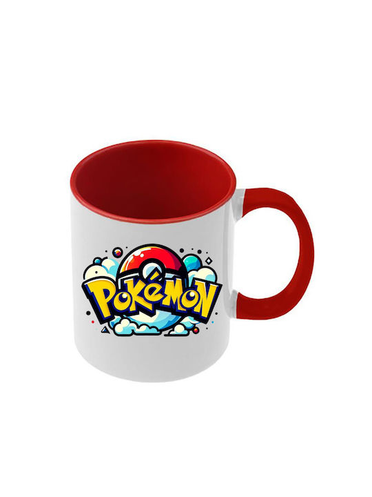 Κούπα Pokemon Κόκκινη Λαβή Εσωτερικό