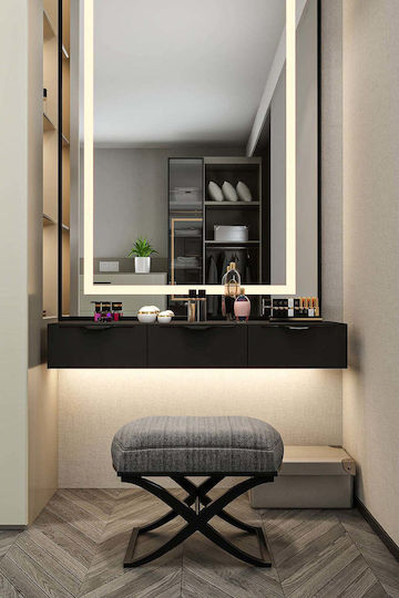 Wooden Console Black Length 120cm Width 18cm Height 18cm