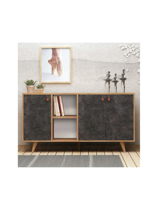 Μπουφές Ξύλινος Χρυσό 140x40x86cm