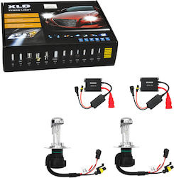 Xenon Car Lighting Set H4 35W 12V 6000K Cold White