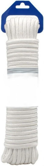 Knitted Boat Rope 6mm 20m Polyester White