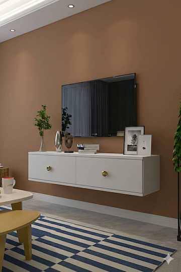 Έπιπλο TV Επιτοίχιο Λευκό 120x30x26εκ. Έπιπλο TV Επιτοίχιο Λευκό 120x30x26εκ.