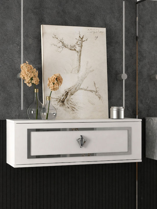 White TV Stand L87xD33xH33cm