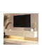 TV-Ständer mit LED-Beleuchtung Beige M180xT31xH28cm