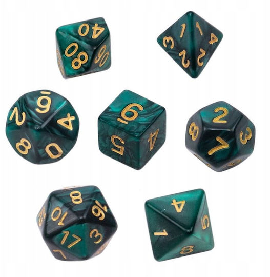 Rebel Rpg Dice Set Pearl Dark Green
