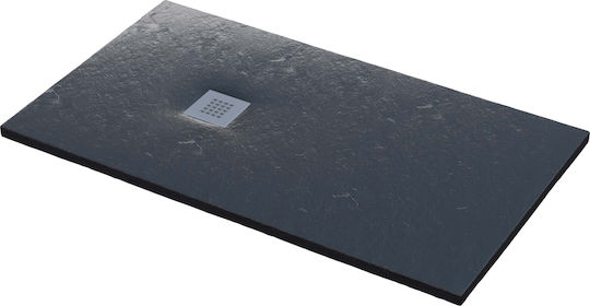 Sanitec Плоска Каменна Душ Кабина Karisto А408-28-Антрацит Акрилна 130x90см Сива