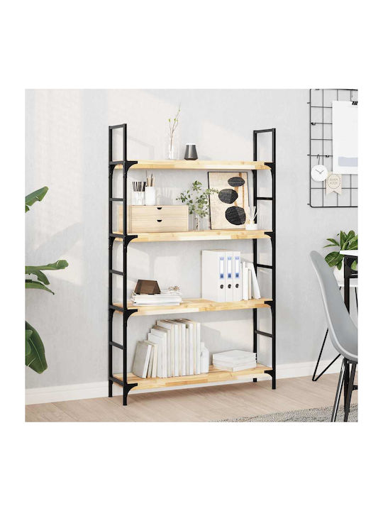 vidaXL Rectangular Bookcase Shelf Made of Solid Wood in Brown Colour 100x20x4cm 3279428 2 Pieces