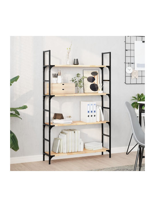 vidaXL Rectangular Bookcase Shelf Made of Solid Wood in Brown Colour 80x20x2cm 3279344 2 Pieces