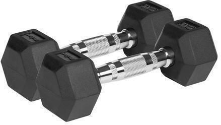 Rebel Set Haltere Hexagonale din Cauciuc 2 x 3kg
