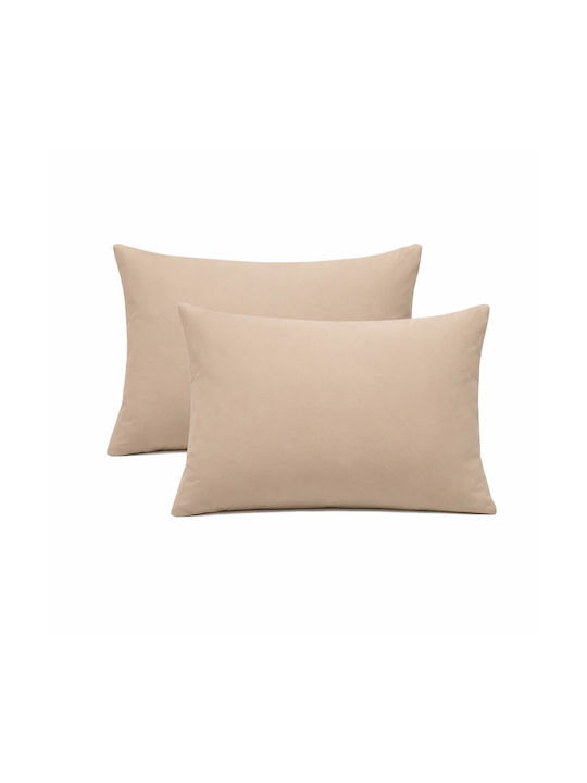 Astron Italy Σετ Μαξιλαροθήκες Beige 52x72εκ.