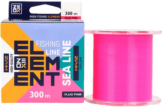 Zeox Nylon Line Hi-Viz Element Sea 300m Fluo Pink 0.256mm