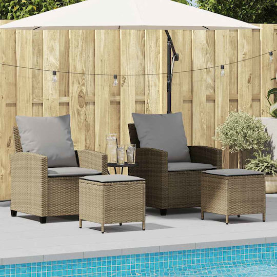 Garden Armchair Beige 2 Pieces 40x40x40cm Garden Armchair Beige 2 Pieces 40x40x40cm