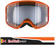 Motocross Goggles Spect Red Bull Strive Single Lens Black Orange Clear