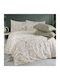 MayHome Set Bed Sheets Semi-Double with Rubber Hugger 120x200+25cm Beige 3 Pieces