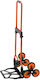 Folding Stair Cart Max 54 Kg 6 X Wheels Steel Orange