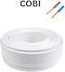 Cablu Electric 2x2.5 Mm² 100 M Alb Flexibil Conductor Cca Izolație Pvc Mantă Pvc Myym H05vv-f – Cobi Smart