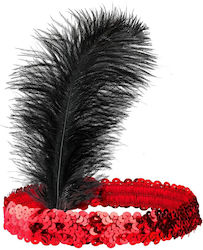Karnevalsaccessoires Charleston Diadem Rot