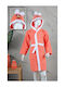SteweHome Kinderbademantel Orange mit Kapuze