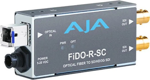 Aja 1-channel Single-mode Sc Fiber To 3g-sdi Receiver Fido-r-sc
