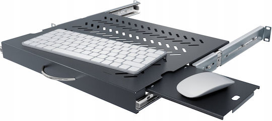 Verstellbarer Tastatur- und Mausständer Rsr-f2-19-1u-350b-km